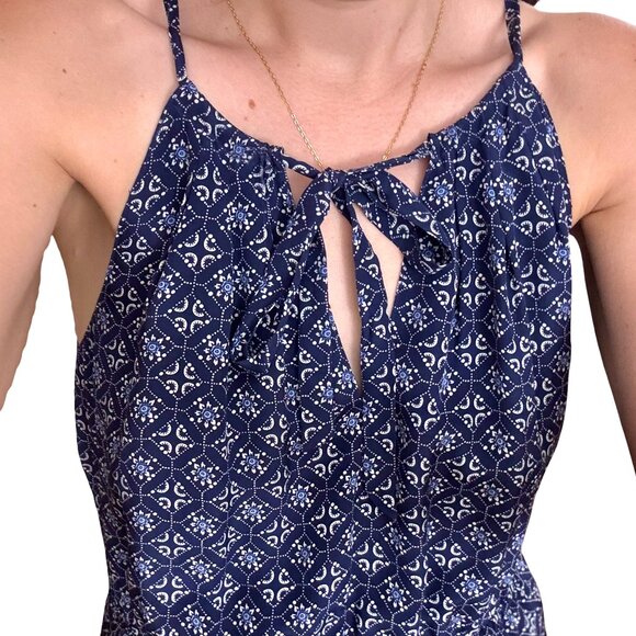 Joie Amaretta Silk Maxi Dress, Blue Pattern, Size Small - Picture 3 of 7